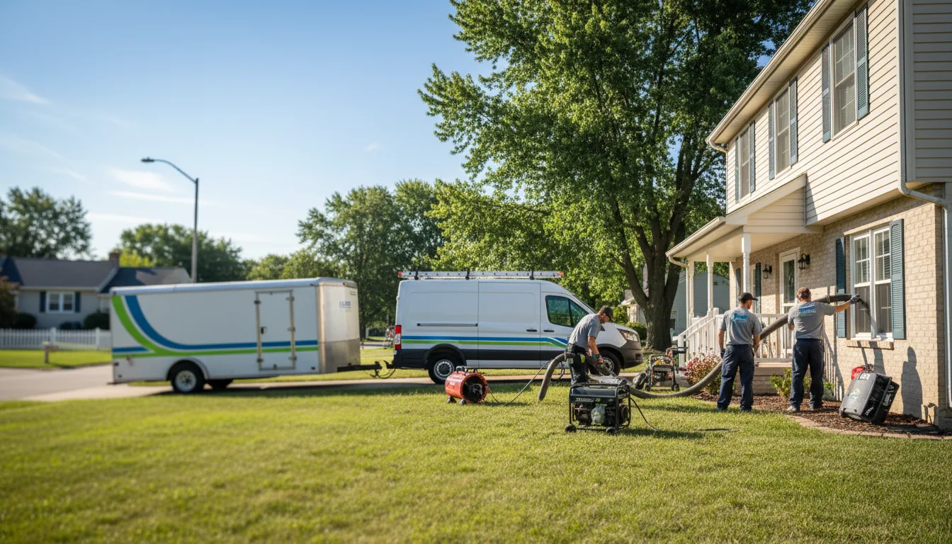 Flooded Basement Restoration And Cleanup With Repair in New Lebanon, OH near me